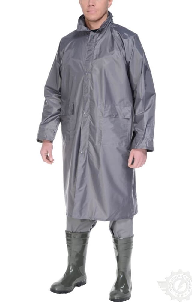 5041805 Плащ Альбатрос влагозащитный ЛАЙТ М серый  Непромокаемая спецодежда  размер XXXL  - Вид №6