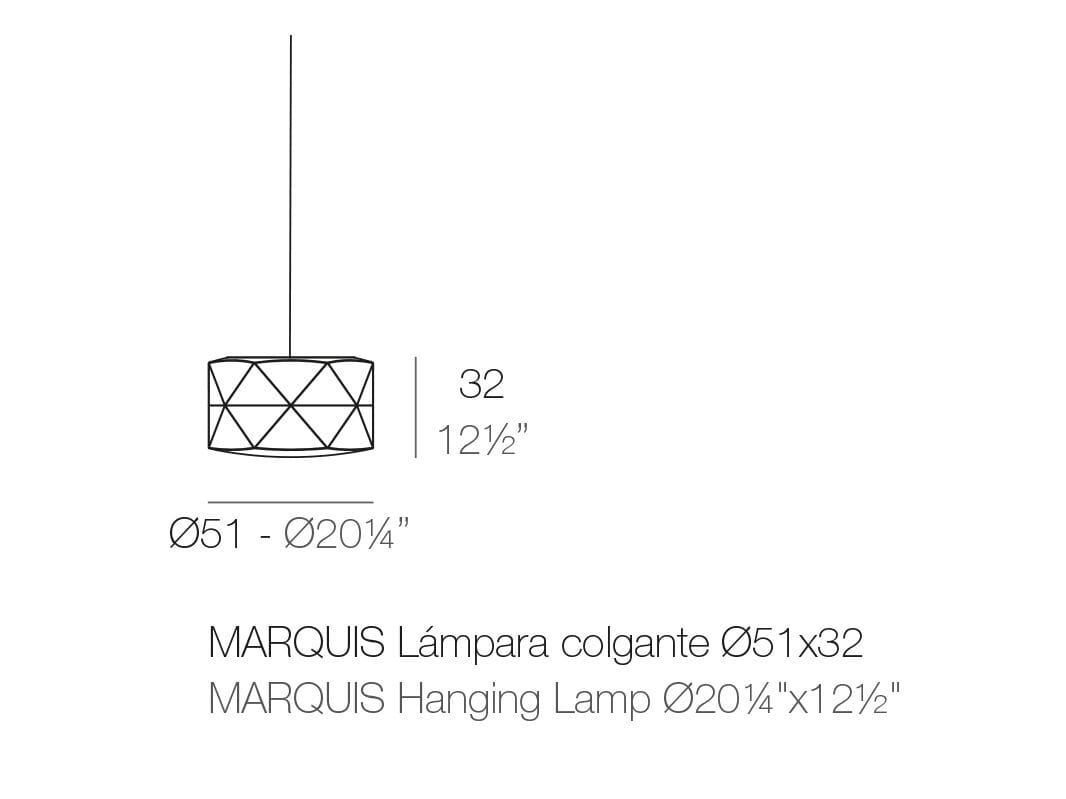 Открытый подвесной светильник Vondom Marquis ARCH-00073876 - Вид №2
