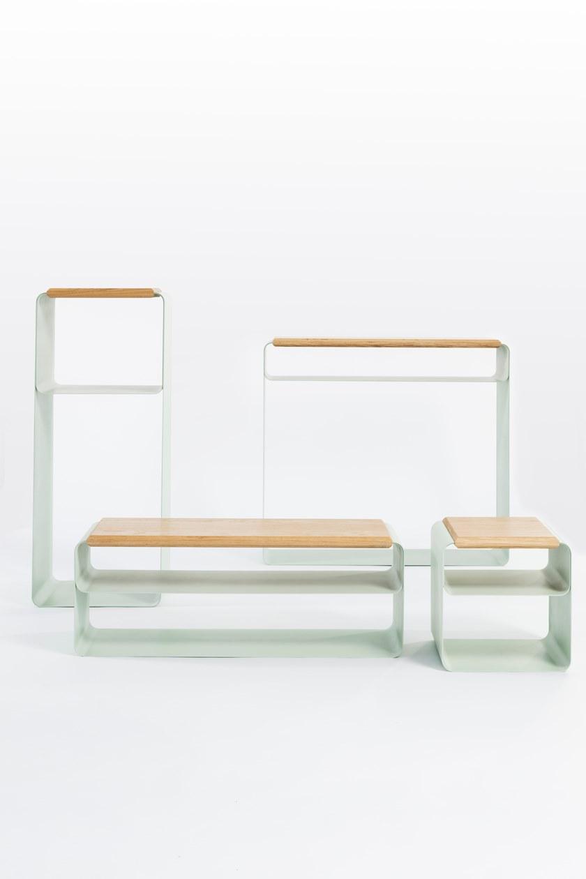 Medulum Открытый двусторонний книжный шкаф, покрытый лаком из листового металла Vodo Vo.lib  - Вид №1