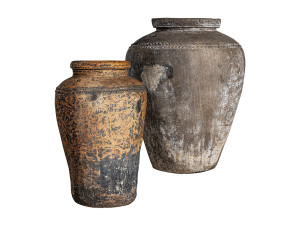 Круглый садовый горшок ручной работы из терракоты