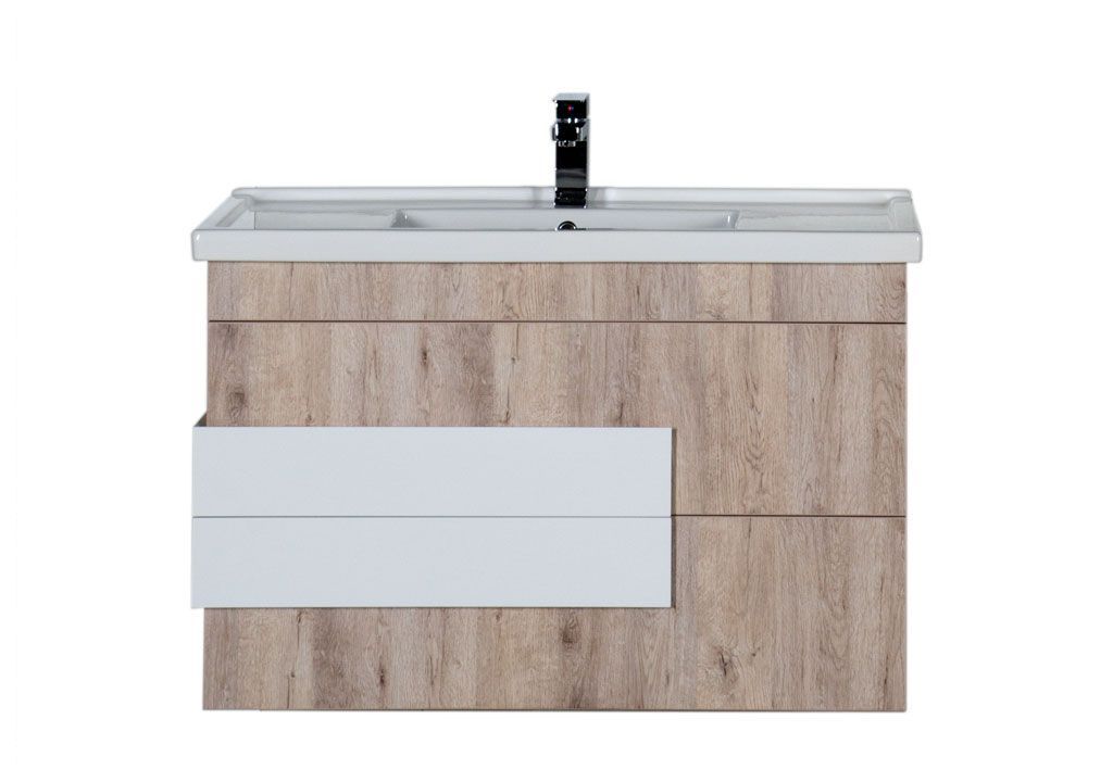 Тумба с раковиной Aquanet Мадейра 100 дуб кантри 0018307200182325 - Вид №3