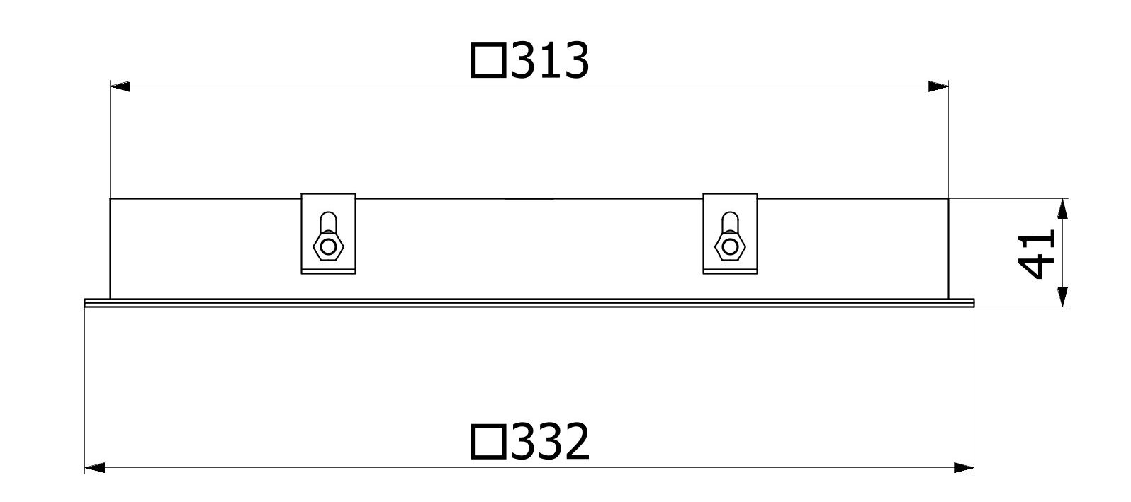 Квадратная встраиваемая душевая головка из нержавеющей стали IB Monamour ARCH-00126922 - Вид №2
