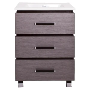 Тумба под раковину напольная Sanflor «Торонто» 60 см цвет серый