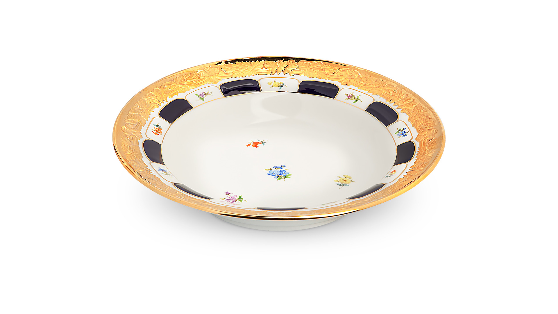 10637211 Meissen Сервиз столовый 6/27 "Форма - Икс" (россыпь цветов, кобальт) Фарфор  - Вид №6