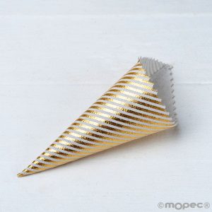 A682.11 Полосатые рожоки, 12 Едениц Dekoraniaevents Bodas Золотой