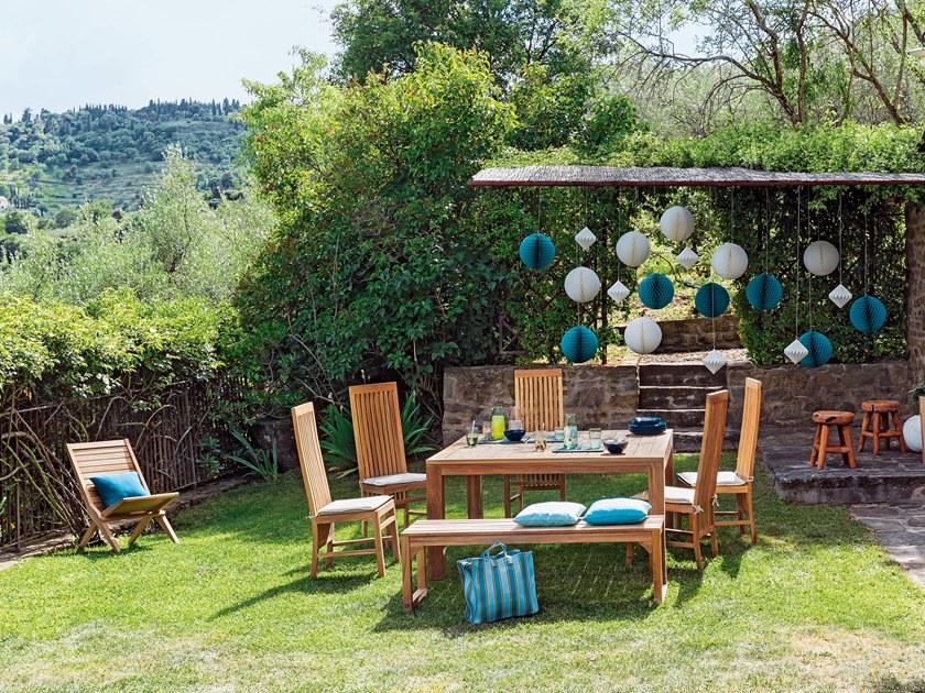 Il Giardino di Legno Садовый стул из тикового дерева с высокой спинкой Ratio Rati0319 - Вид №4