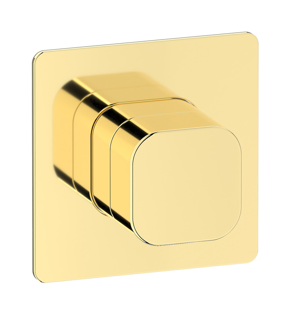 Комплект внешних частей настенного прогрессивного смесителя на 1 потребителя. WE ARE IB eo300ii_1 Pale Gold Elio