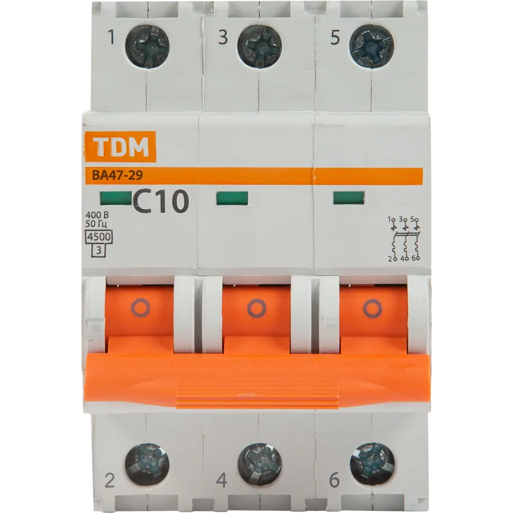 Автоматический выключатель TDM Electric ВА47-29 3P для защиты электросети 84399517 STLM-0049290 - Вид №1