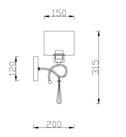 Бра настенное белое Rivoli Raffinato 3019-401 RIVOLI RAFFINATO 00-3930009 Белый  - Вид №1