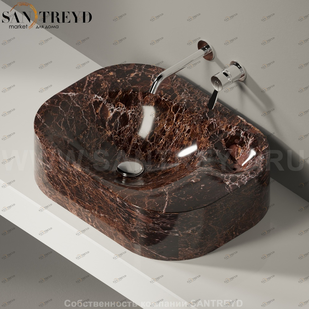 ACER0763P0ED Накладная раковина на столешницу  овальная Agape 