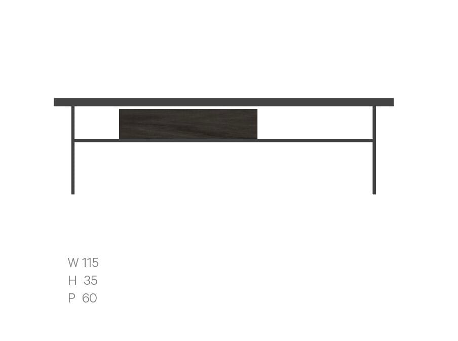 Прямоугольный деревянный и керамический журнальный столик TREKU Kutxa ARCH-00118649 - Вид №5