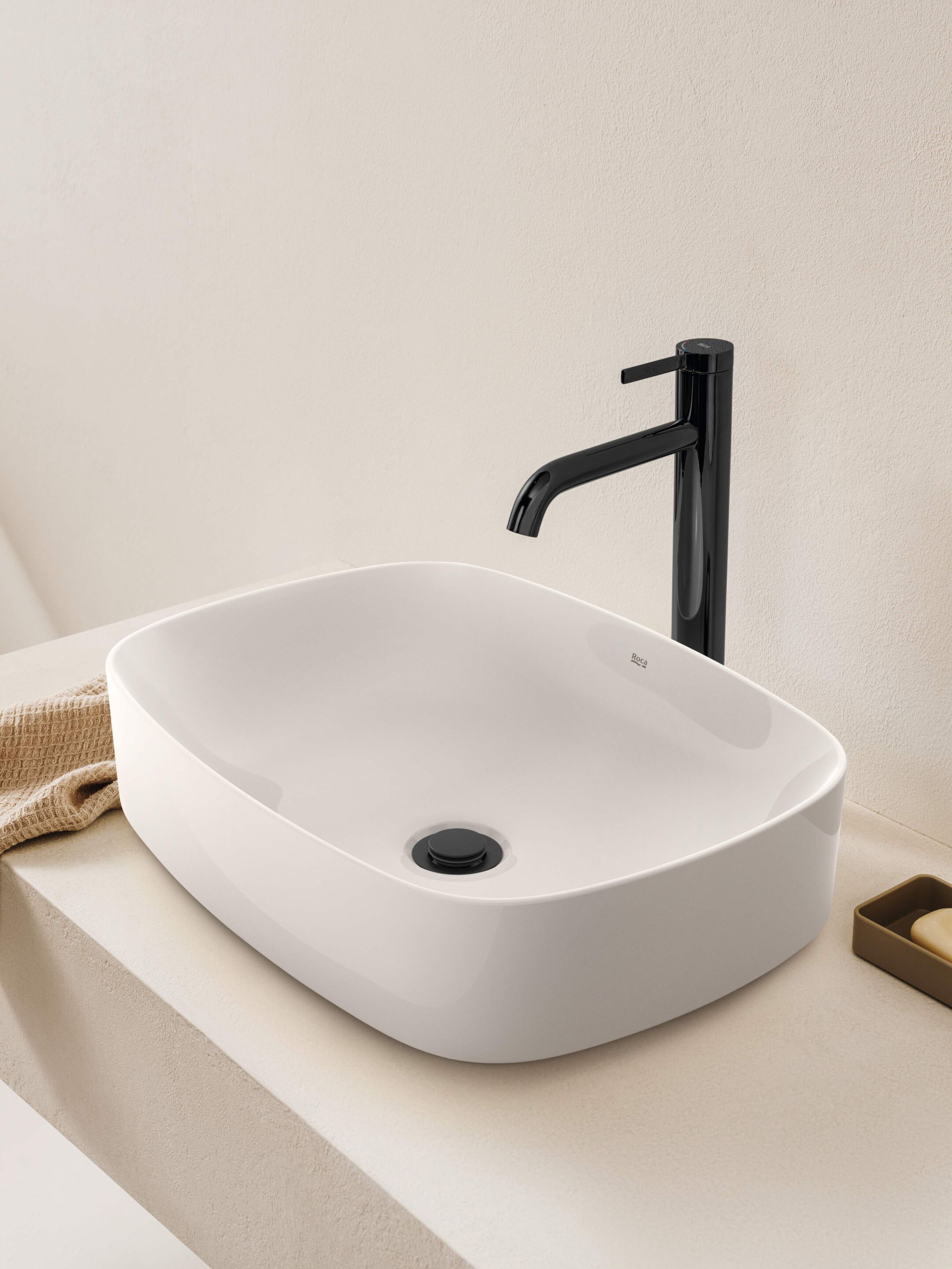 Однорычажный смеситель для раковины с автоматическим сливом Roca Ona ARCH-00006190