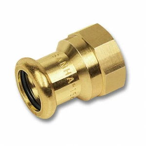 182701438 SANHA 8270G пресс-фитинг, бронза, муфта переходная ВПр-ВР 14x3/8 мм