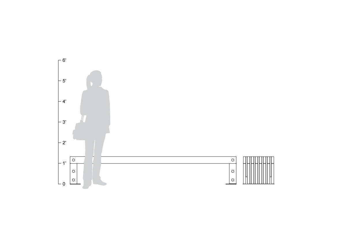 FSRT31 Скамейка Hudson  Forms-surfaces  - Вид №10