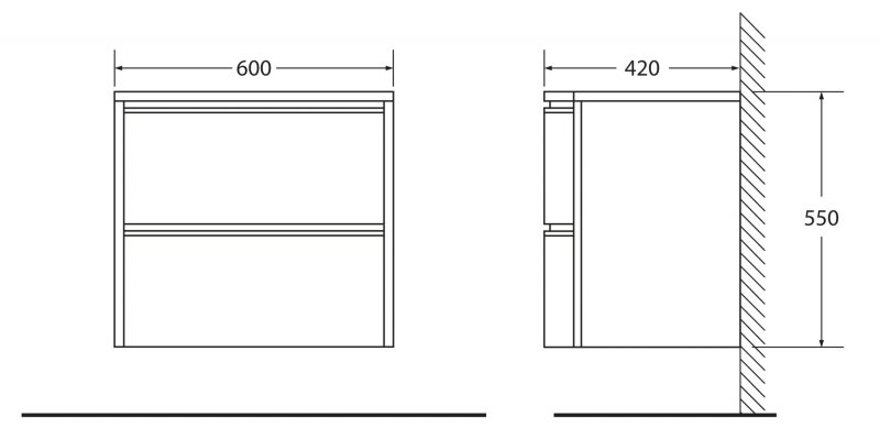 Мебель для ванной BelBagno PROSPERO BB600DVC/BL  - Вид №3