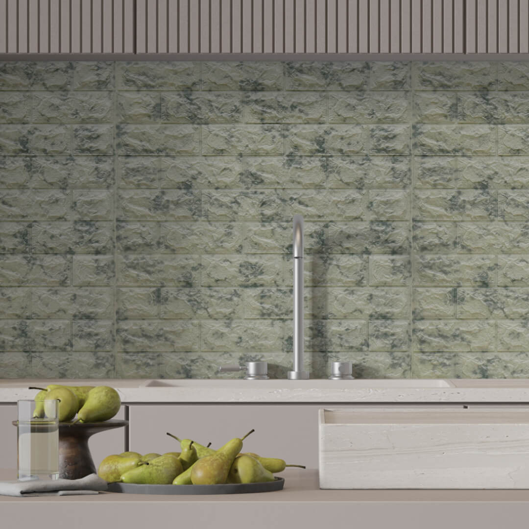 Панель ПВХ на клеевой основе "Греческий мрамор" Light(10шт) ДОНГХАЙ STSR-671 - Вид №1