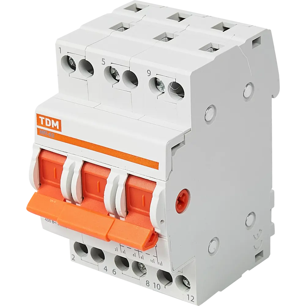 Выключатель нагрузки TDM Electric МП-63 3P для электрощитов 84399546 STLM-0049319