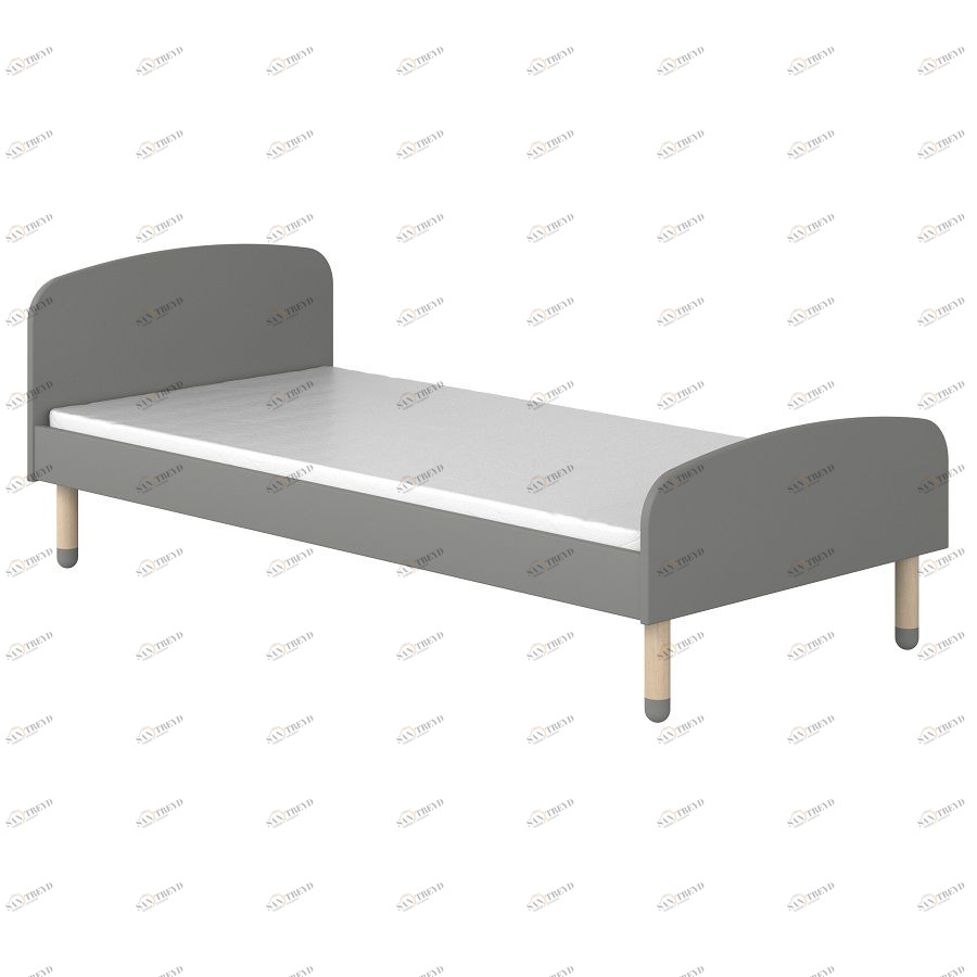 Кровать односпальная Flexa Play, 190 см, серая 801910265