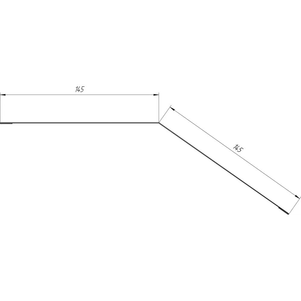Конек плоский 146x146 мм 2 м оцинкованный 84427753 STLM-2108519 Santreyd  - Вид №1