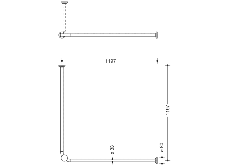 801.34.99110 Карниз HEWI Suizidhemmende Produkte  - Вид №1
