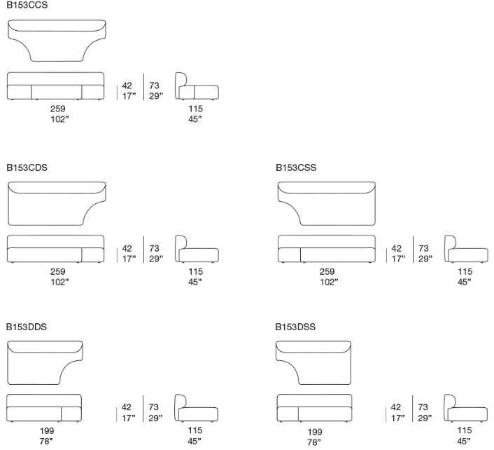 Paola Lenti Модульный диван со съемным чехлом из ткани sun-id-1477210 - Вид №7