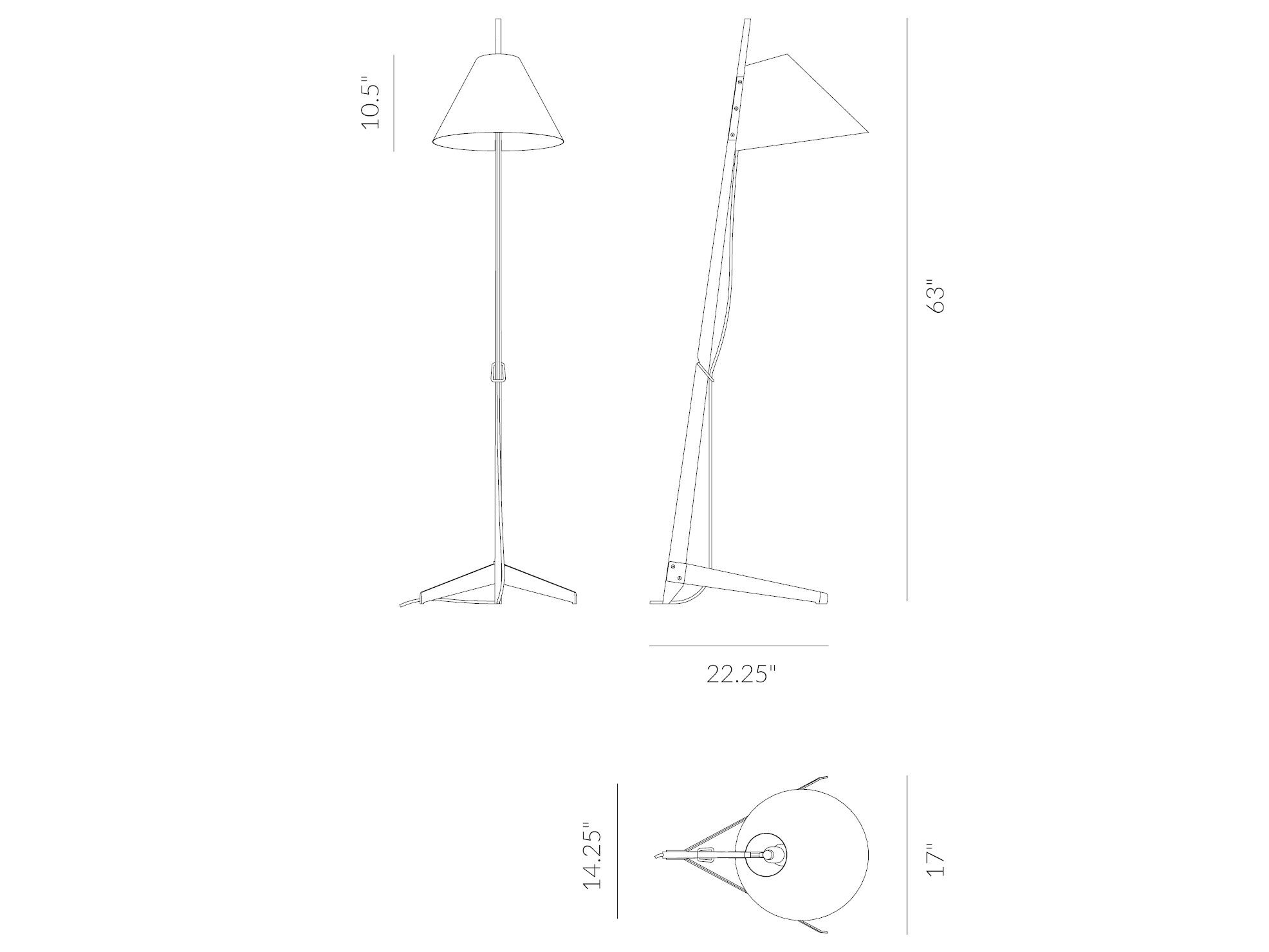 Торшер из металла и дерева Kalmar Билли ARCH-00004697 - Вид №2