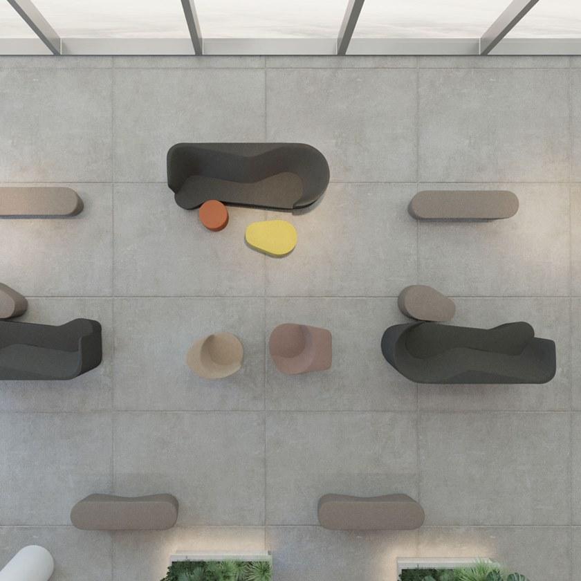 Moroso Круглый пуф из ткани Taba sun-id-1423213 - Вид №9