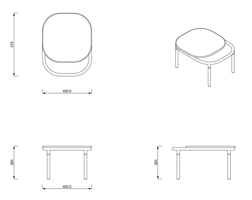 Прямоугольный садовый столик из переработанного алюминия и пластика Joyf пустыня ARCH-00078292 - Вид №19