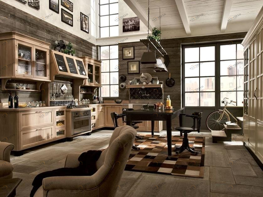 Marchi Cucine Модульная кухня из массива дерева Panamera sun-id-1485994