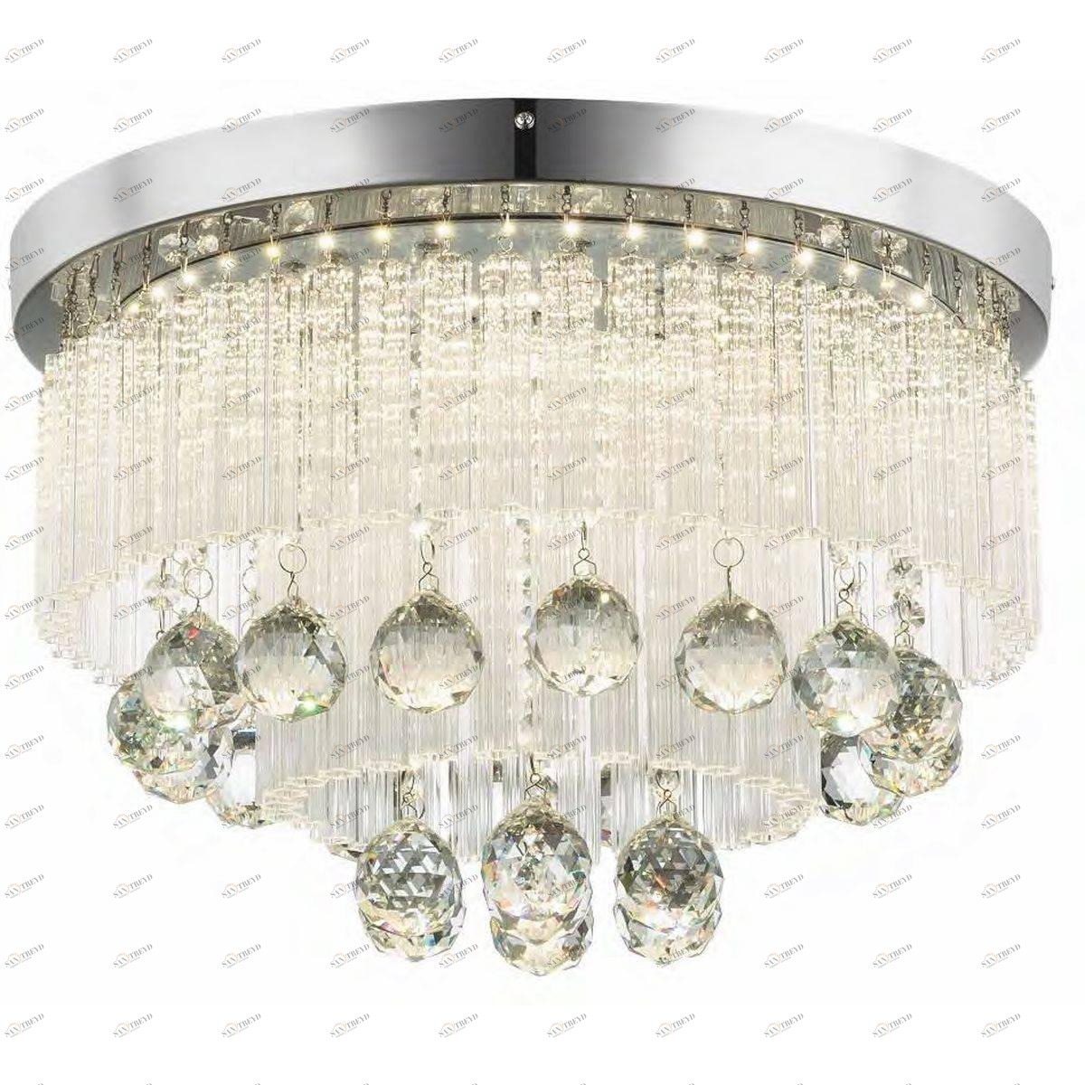 Потолочный светодиодный светильник Globo Manilo 68598A GLOBO КАСКАДНЫЕ 102908 Прозрачный;хром Ceramica Globo 