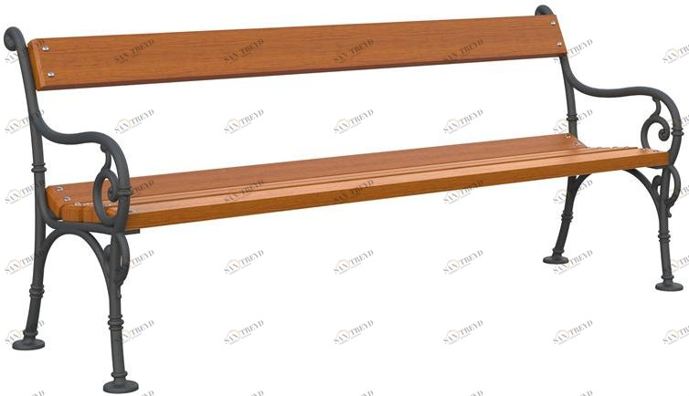 Lazzari Деревянная скамейка со спинкой sun-id-1357259