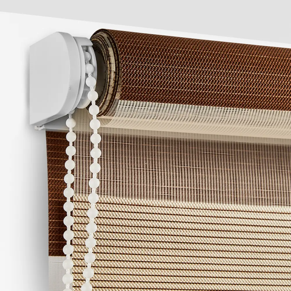 Штора рулонная день-ночь Порто 160x175 см коричневая MIAMOZA STLM-2048238 - Вид №2