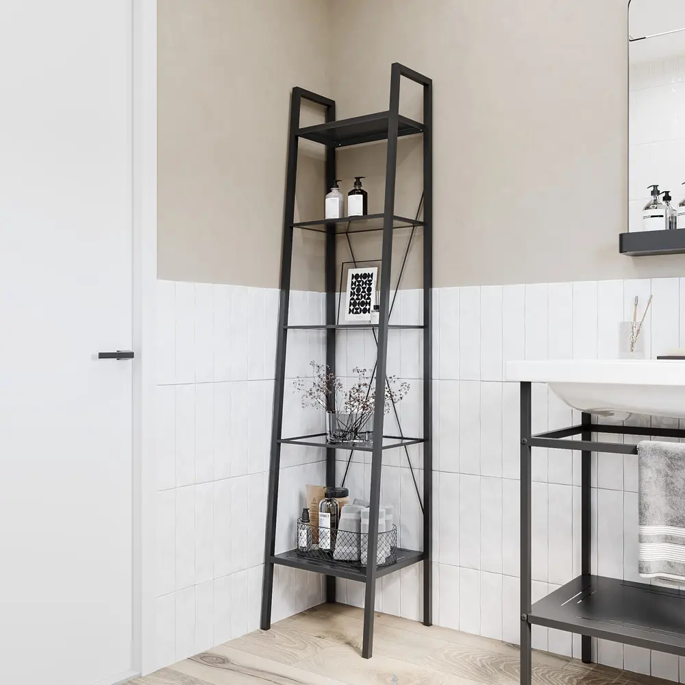 Стеллаж для ванной KONSENSA Бруклин — компактное хранение с регулируемыми ножками 89375193 STLM-1505888 - Вид №4