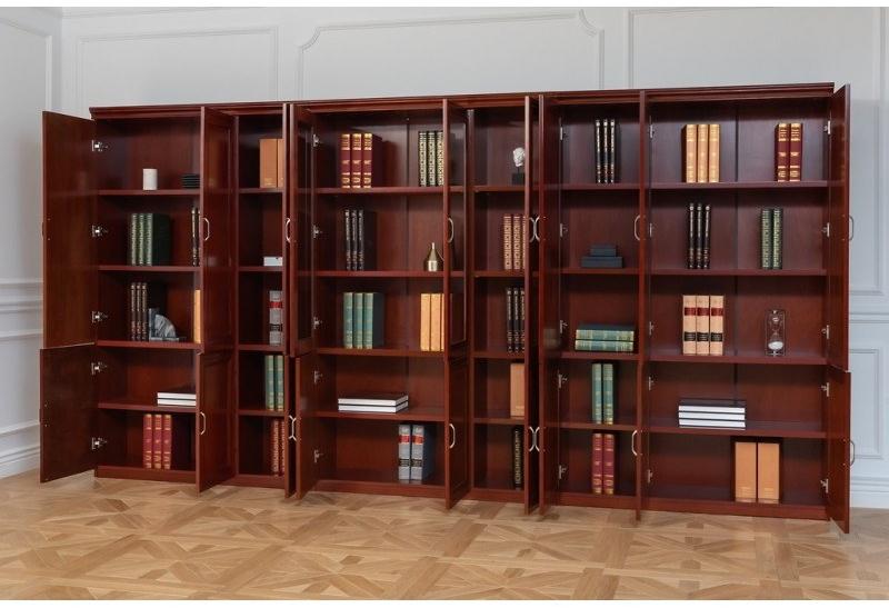 Arrediorg.it® Высокий офисный ящик для хранения из древесного волокна с распашными дверцами Prestige C827-3 - Вид №2