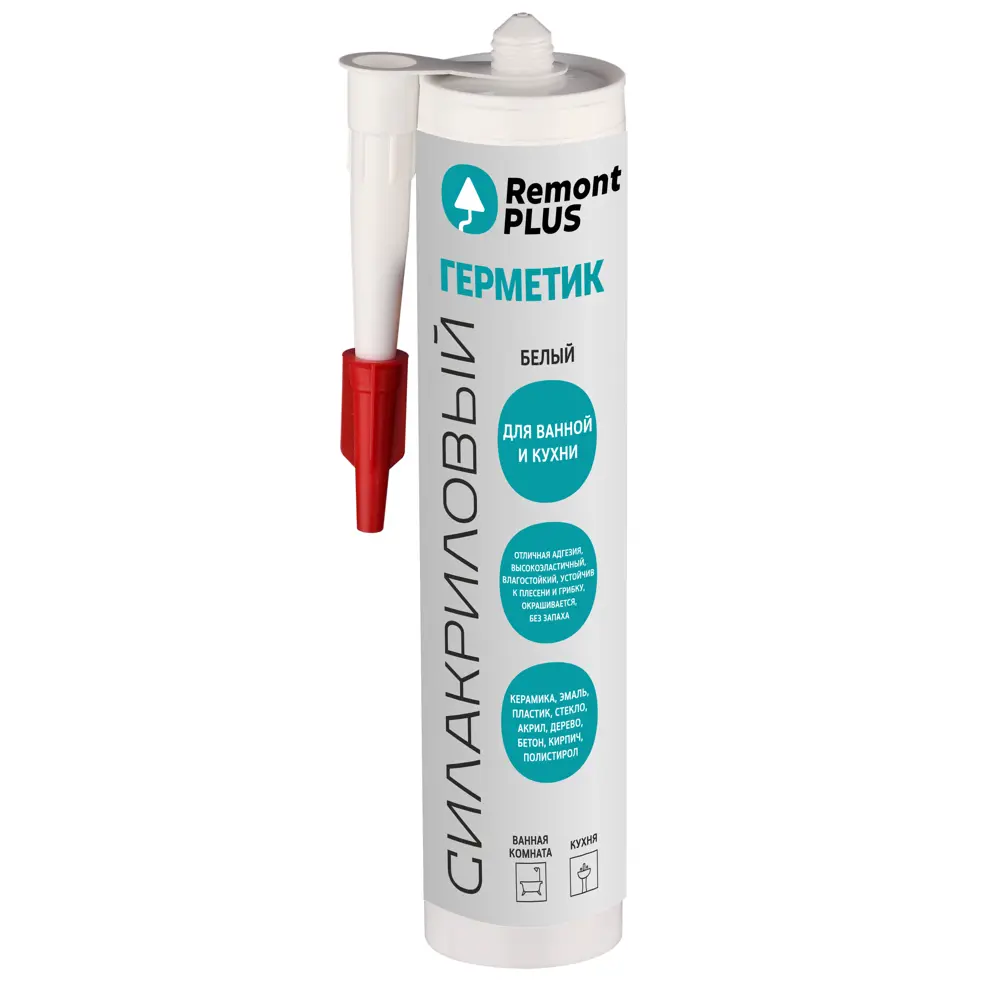 Герметик силакриловый Remont Plus белый 290 мл 89415529 STLM-1571435