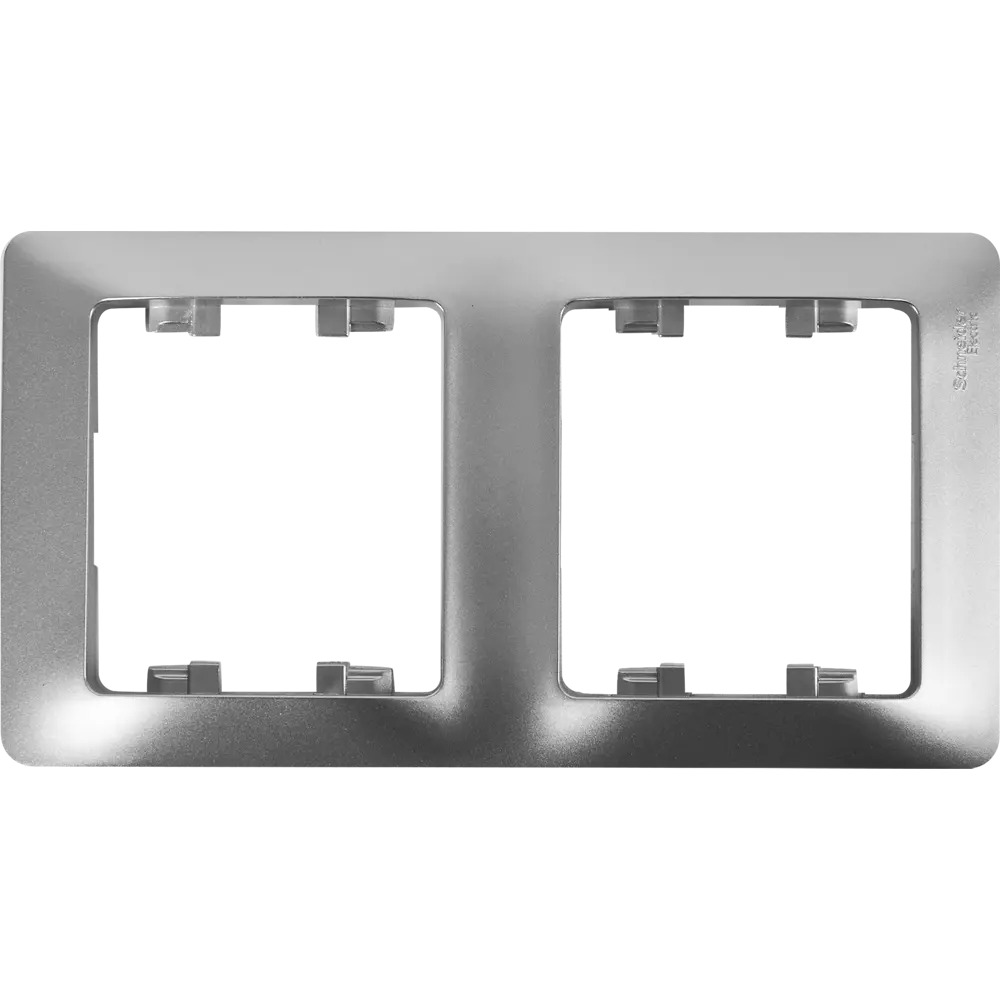 Рамка Schneider Electric Glossa для розеток и выключателей - 2 поста, алюминий 86710216 STLM-0070821