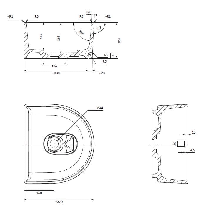 Столешница из композитного материала OMNIRES Cadence M+ ARCH-00058866 - Вид №5
