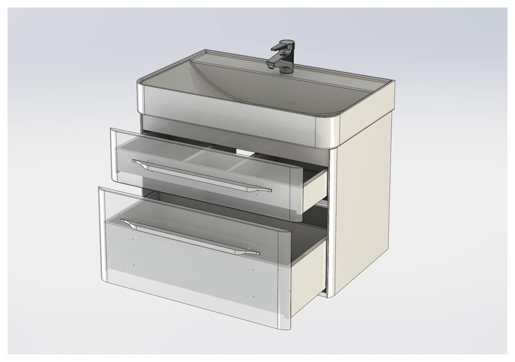 Тумба с раковиной Aquanet Виченца 80 белый 0019696300196344 - Вид №5