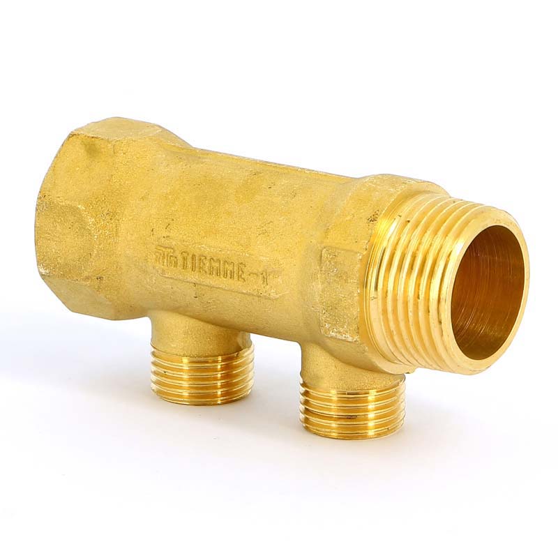 Коллектор НВ 1" TIEMME 2 выхода 1/2"Н 36мм 1910020 - Вид №3