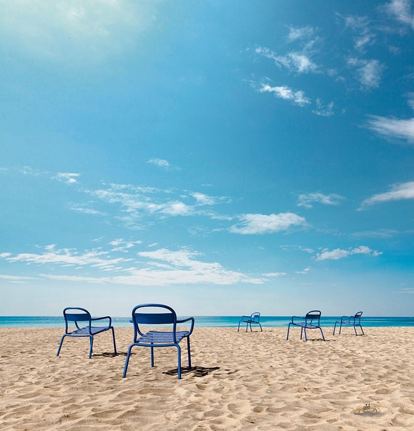 COLOS Штабелируемое кресло из листового металла с подлокотниками Stecca sun-id-1434652 - Вид №3