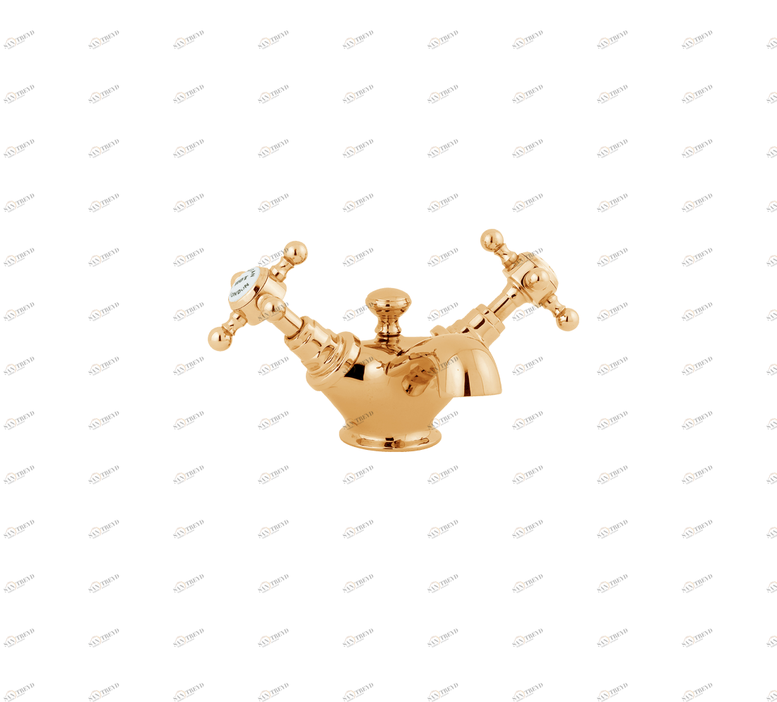 Gentry Home Смеситель для раковины мостик на 2 отверстия 200мм Mayfair Темное золото GH101339