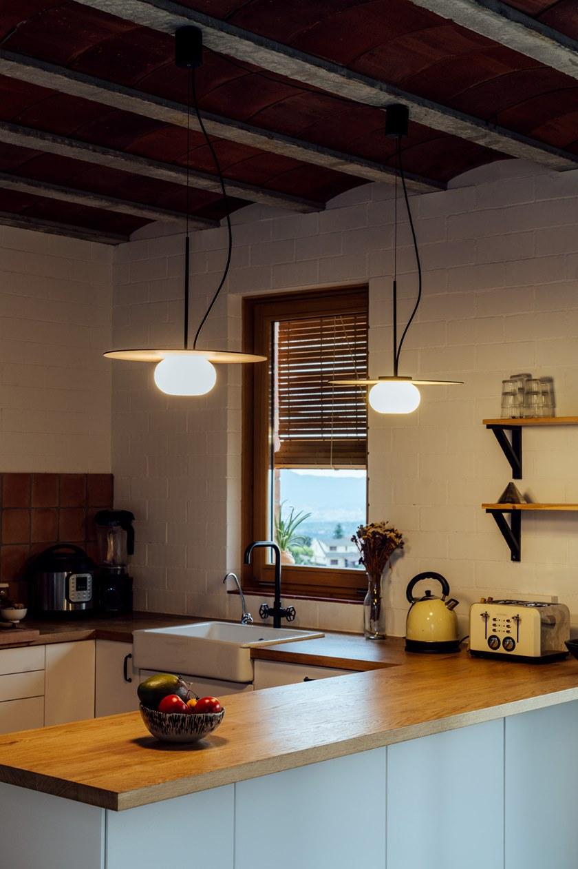 Milan Iluminacion Подвесной светильник из ясеня и дутого стекла Knock 6716 - Вид №3