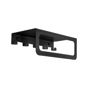 Полка настенная 30x15 см Manzzaro со скрытым креплением сталь цвет черный