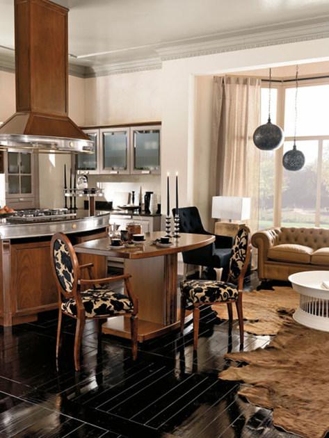 Martini Interiors Кухня из лакированного орехового дерева на заказ с островом Convivio sun-id-1406993 - Вид №4