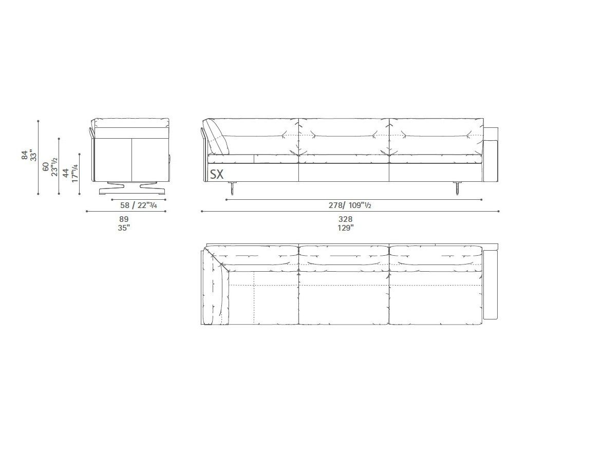 Диван с журнальной стойкой Poltrona Frau коллекция-диваны и кресла ARCH-00101037 - Вид №20
