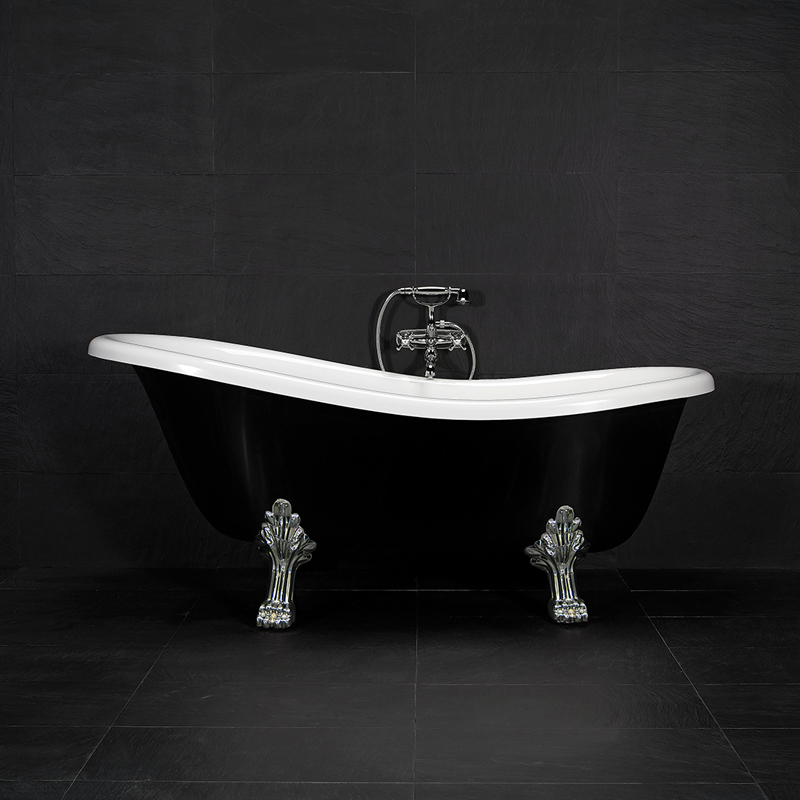 20000695 Ванна Victoria 1570 En / Белые Хромовые Лапы Westerbergs Черно-Белый 