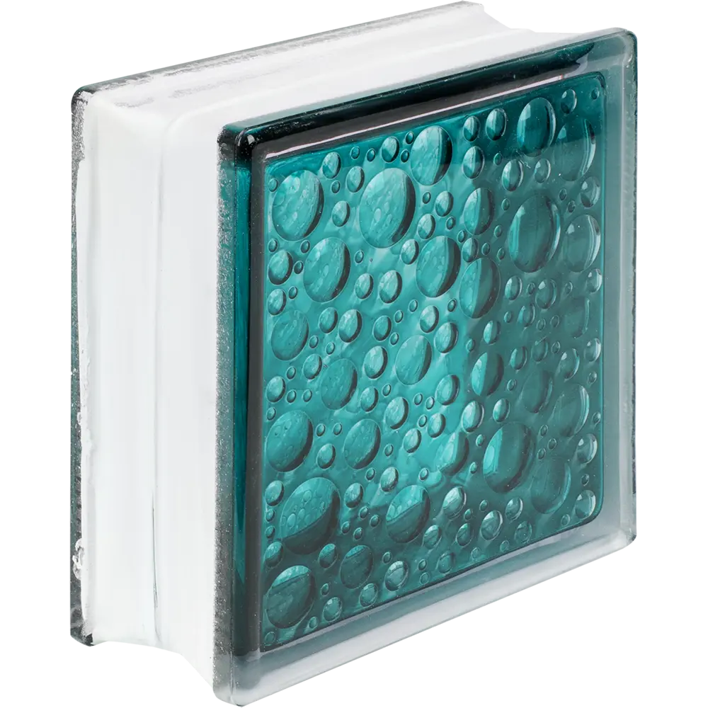 Стеклоблок Богема Савона цвет ярко-бирюзовый VITRABLOCK STLM-2133522