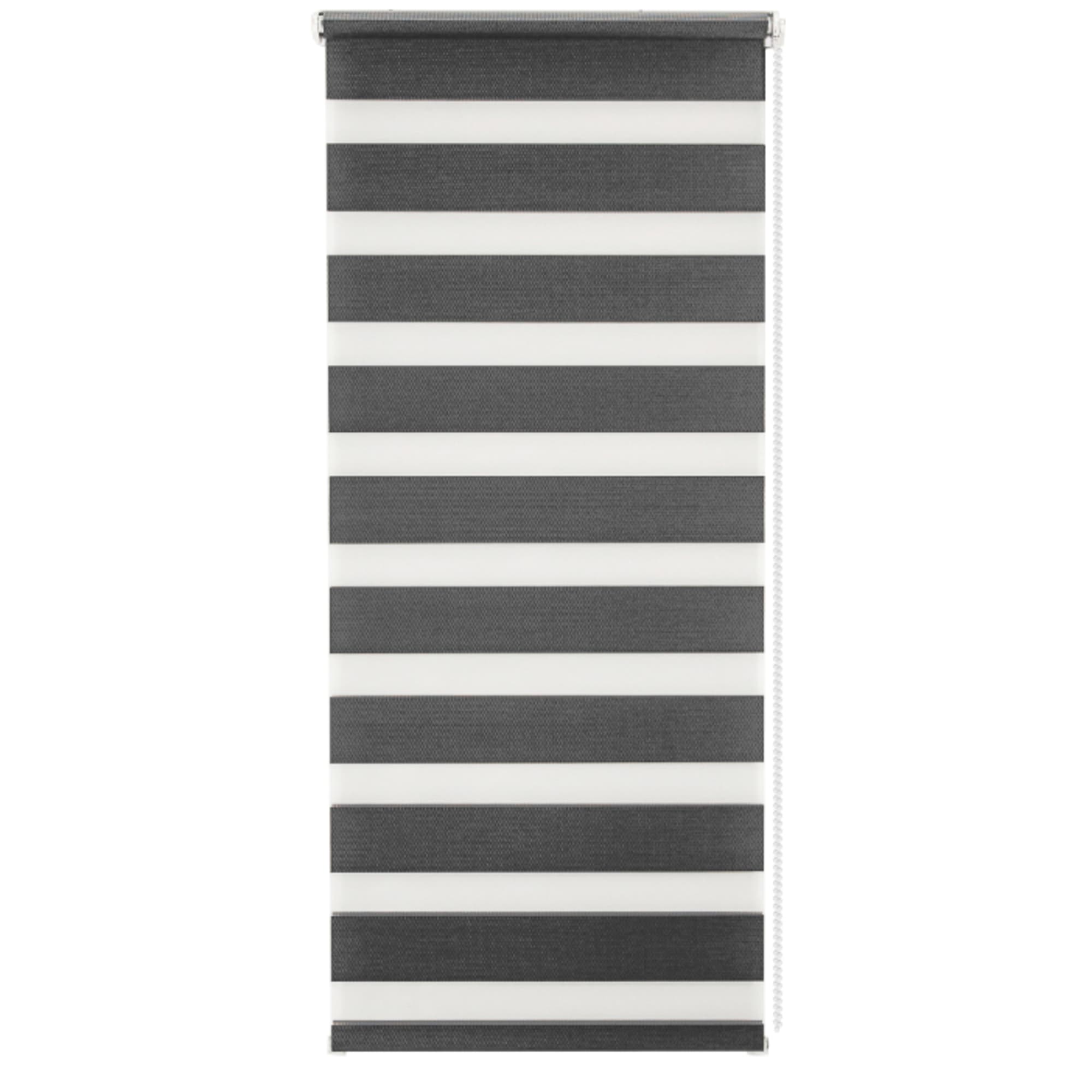 82614450 Штора рулонная день-ночь Miamoza Silver 80x160 см, цвет графит Santreyd 