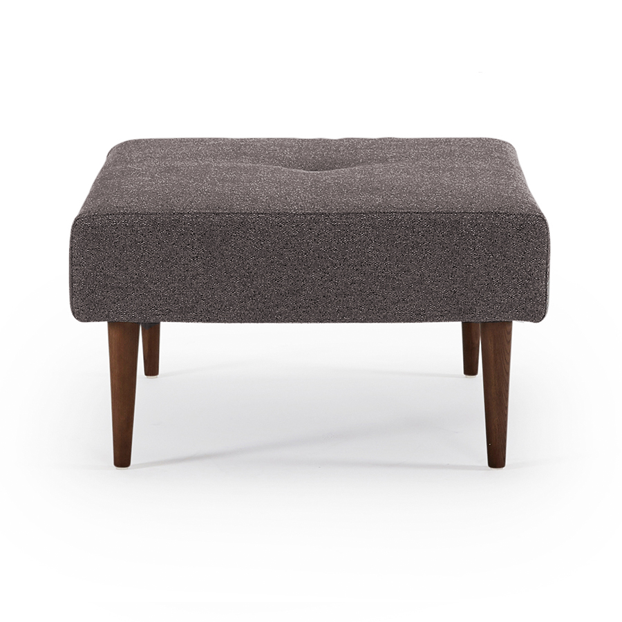 Пуф Special Recast c ножками из темного дерева и черной рамой, темно-серый Innovation Living SPECIALRECASTPF216 - Вид №3