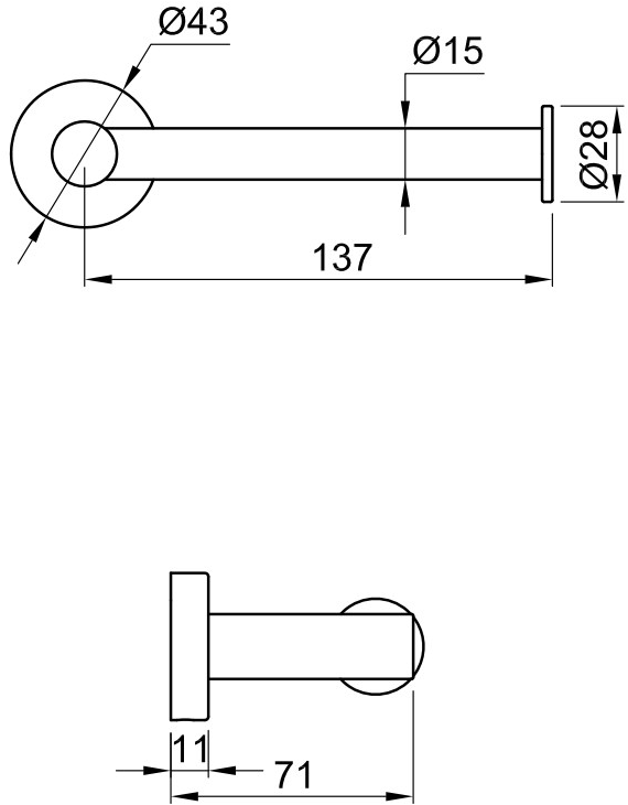 JEE-O Держатель рулона из нержавеющей стали Slimline 801-0010/3/4 - Вид №2
